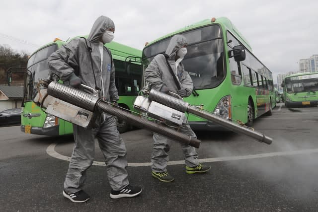 Buses disinfected