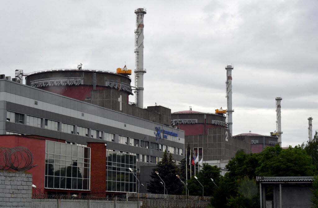 La centrale nucléaire de Zaporizhzhia, contrôlée par la Russie dans le sud de l’Ukraine, ici photographiée le 14 juin 2023.