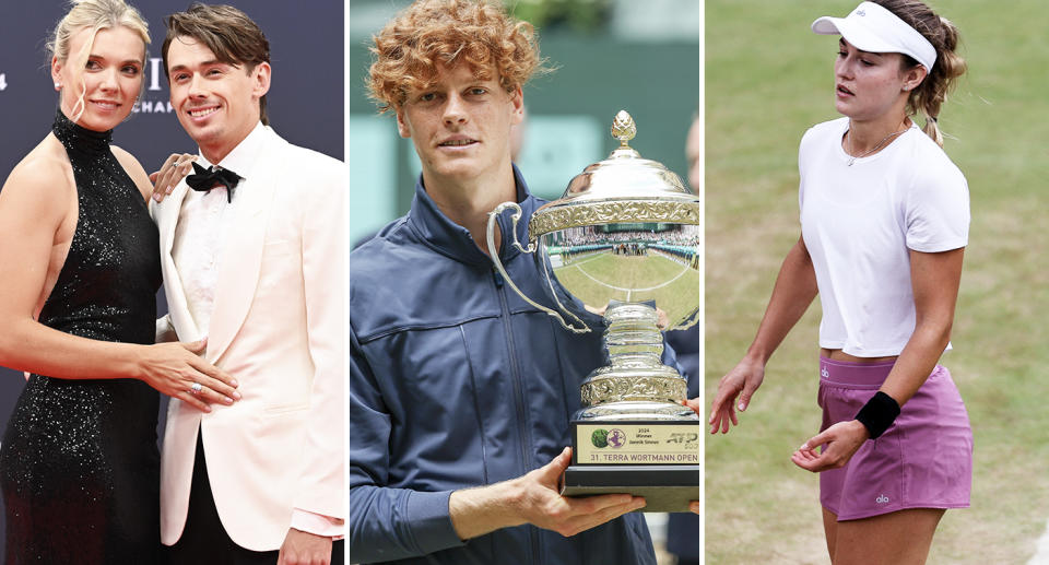 Alex de Minaur, Katie Boulter, Jannik Sinner and Anna Kalinskaya.