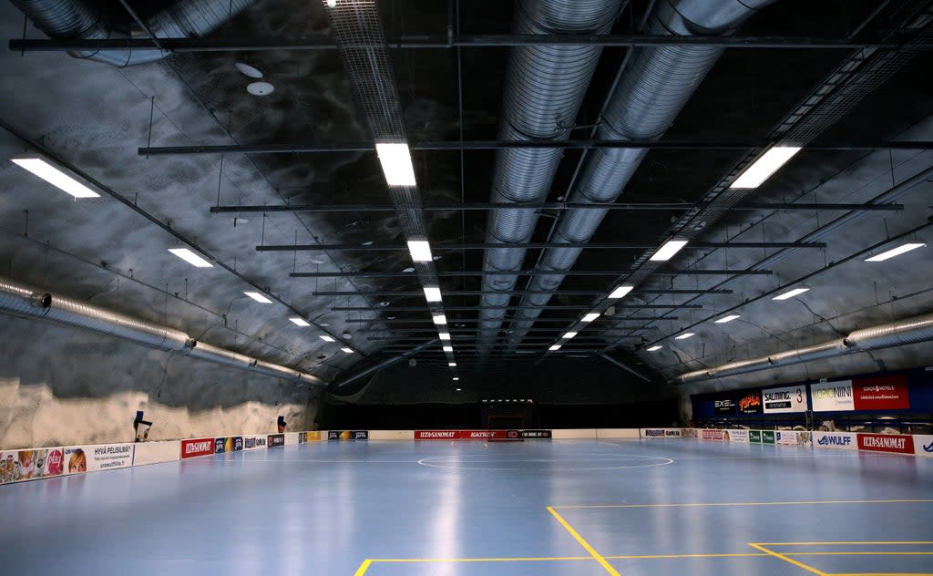 This sports hall in Helsinki can be turned into an underground shelter (REUTERS)