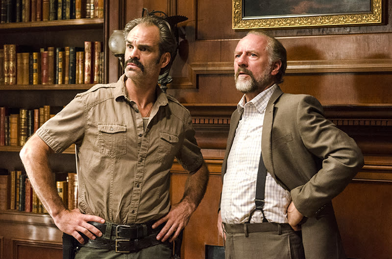 Steven Ogg as Simon and Xander Berkeley as Gregory in ‘The Walking Dead’ (Photo: Gene Page/AMC)