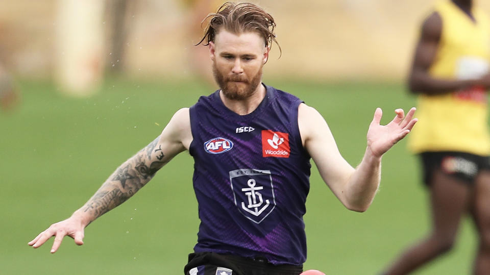Cam McCarthy collapsed during Fremantle training and was taken to hospital.(Getty Images)