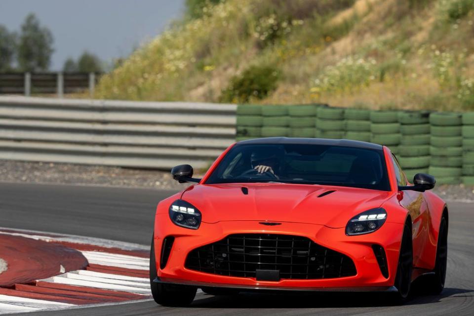 a red race car on a track