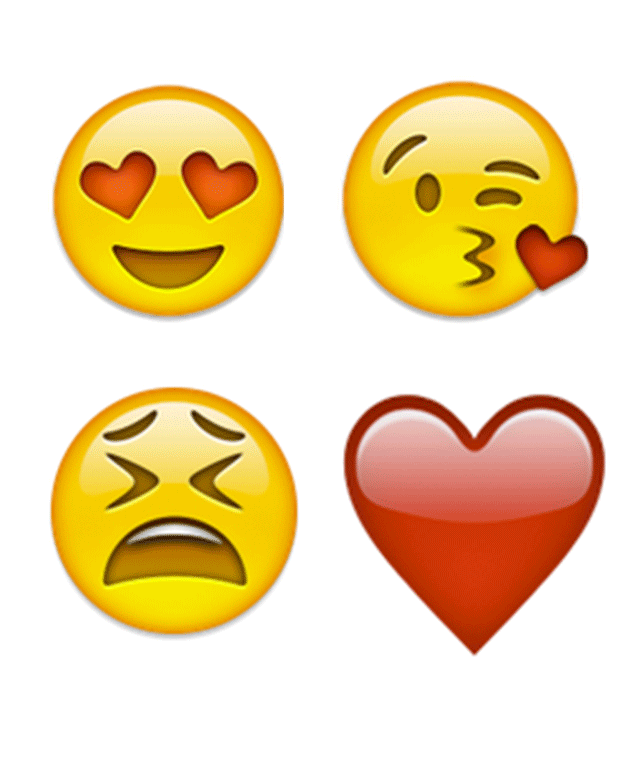 Women mostly use the heart and heart eyes emoji.