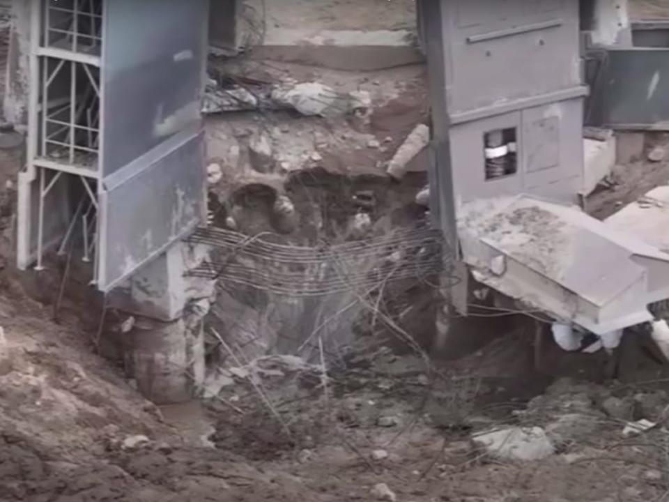 The crater in the launch pad after SpaceX&#x002019;s Starship took off.