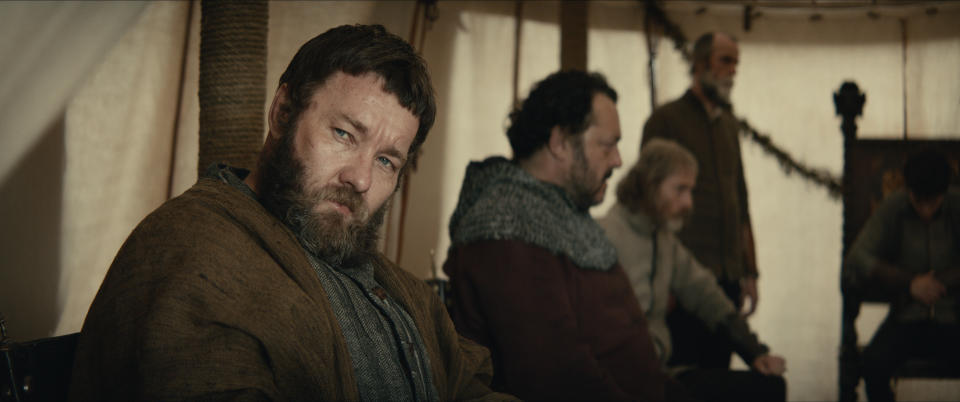 This image released by Netflix shows Joel Edgerton in a scene from "The King." (Netflix via AP)