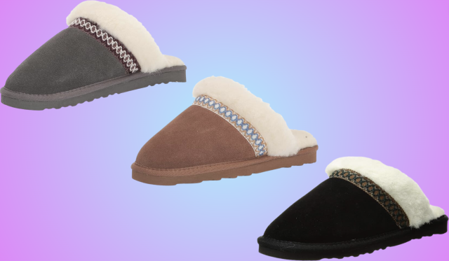 These wool-lined Muk Luks slippers are the perfect house shoes