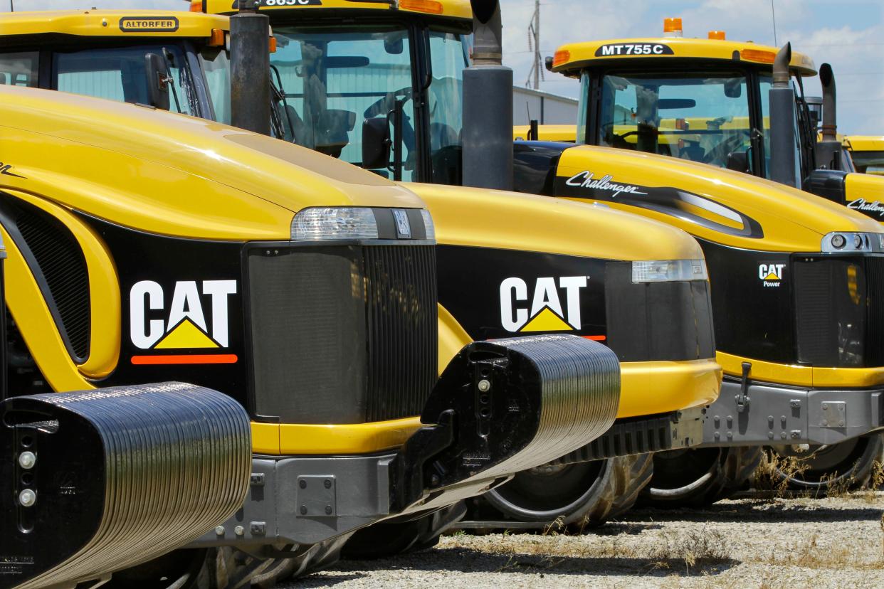 Earth-moving tractors and equipment made by Peoria, Ill.-based Caterpillar Inc.