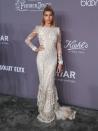 <p>Stephen Baldwin’s model daughter opted to wear a gown by Roberto Cavalli. <em>[Photo: Getty]</em> </p>