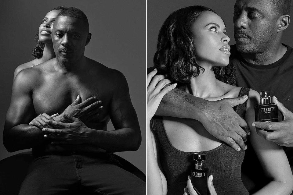 <p>Mert Alas for Calvin Klein Fragrances</p> Actor Idris Elba and his wife, model and activist, Sabrina Elba, star in Calvin Klein Fragrances Eternity Campaign.