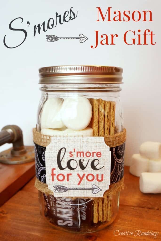 S'Mores Mason Jar Valentine's Day Gift