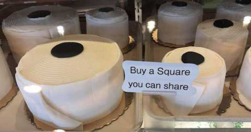 捲筒衛生紙最近在美國也成了搶手貨，有店家做出可食用的版本。（圖／翻攝自FB）