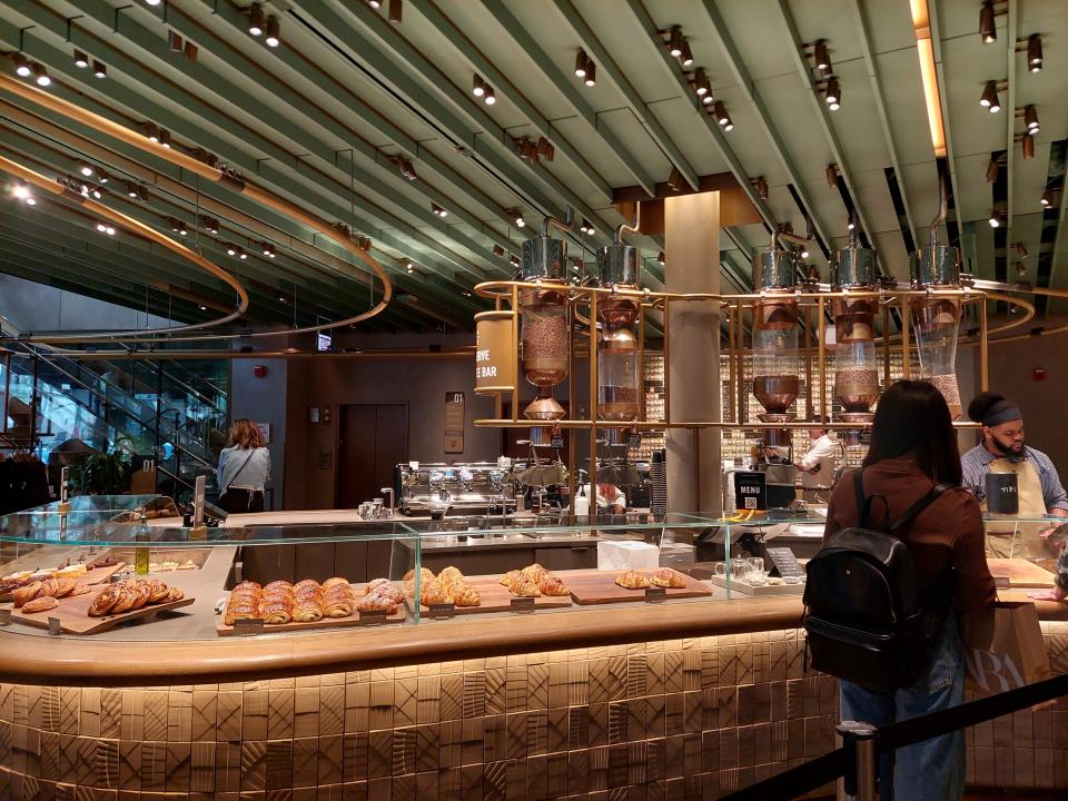 One of the cafés/restaurants at the Starbucks Reserve Roastery in Chicago