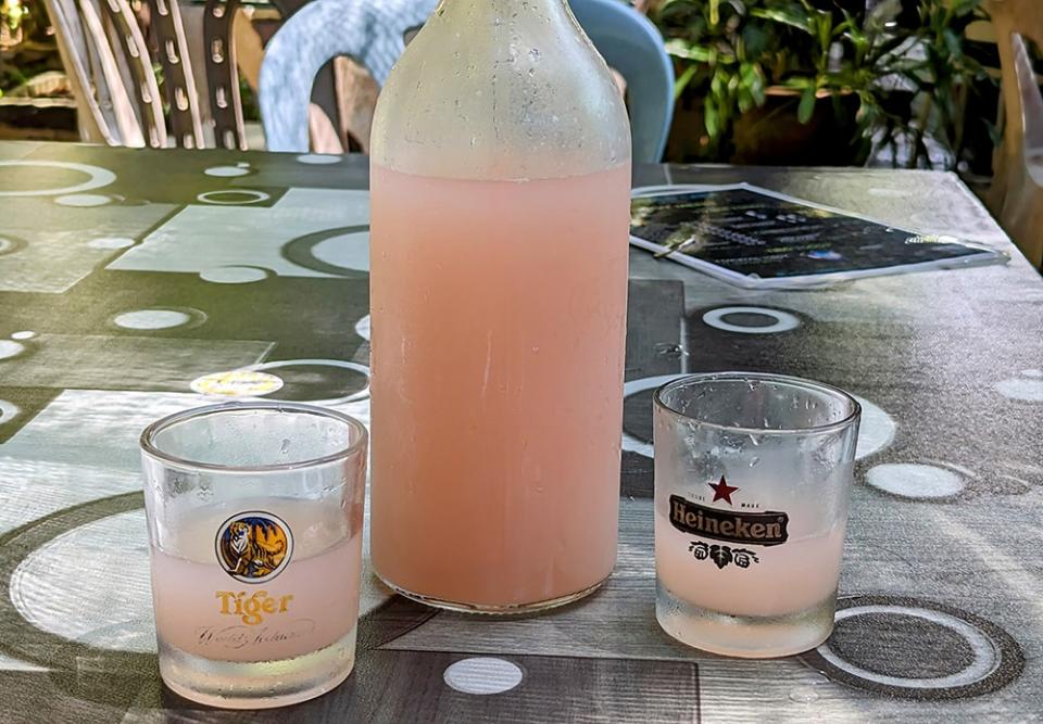 Lychee flavoured toddy is a sweet take on the drink.