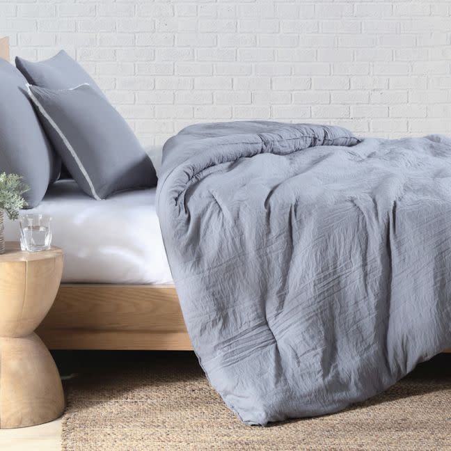 the block shop Quilt Cover Set King Bed in Charcoal Grey