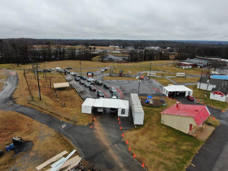 In 2021, public health officials used the fairgrounds to provide drive-through vaccine clinics.