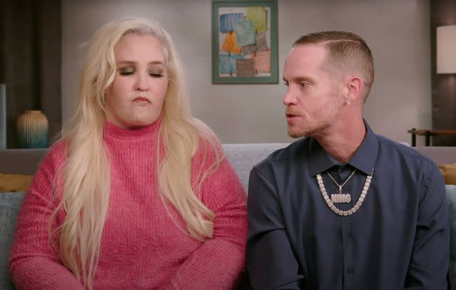 <p>WE TV/Youtube</p> Mama June Shannon and Justin Stroud in 'Mama June: Family Crisis'