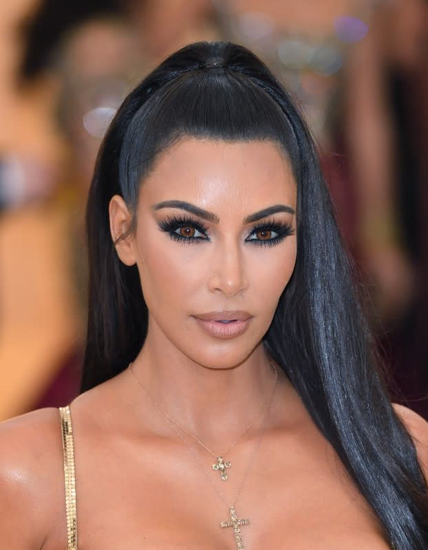 Kim Kardashian's Super-Sleek Pony