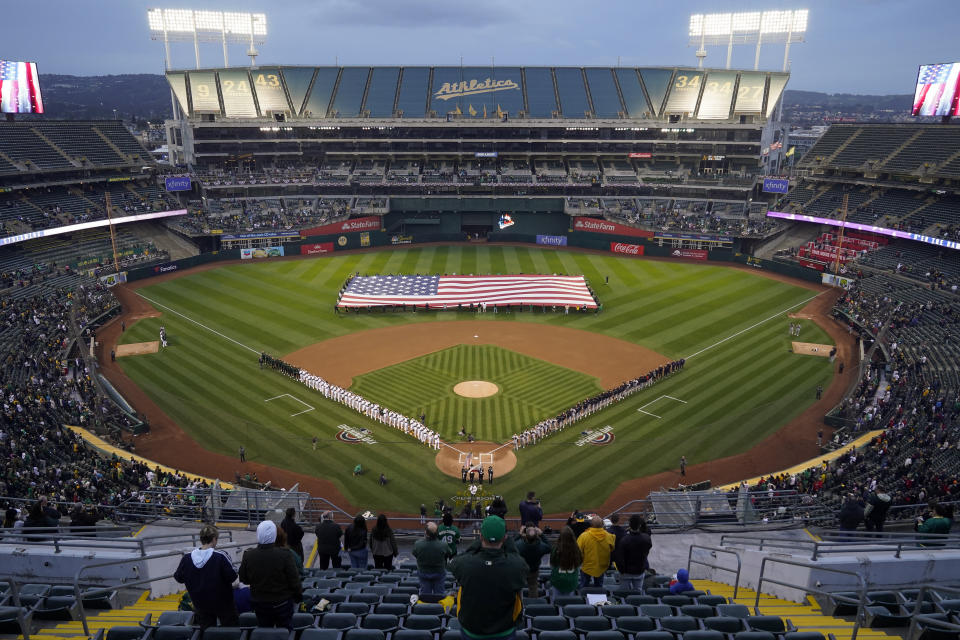 Oakland A's owner John Fisher is hoping to move the team to Las Vegas in time for the 2028 season. (AP Photo/Godofredo A. Vásquez)