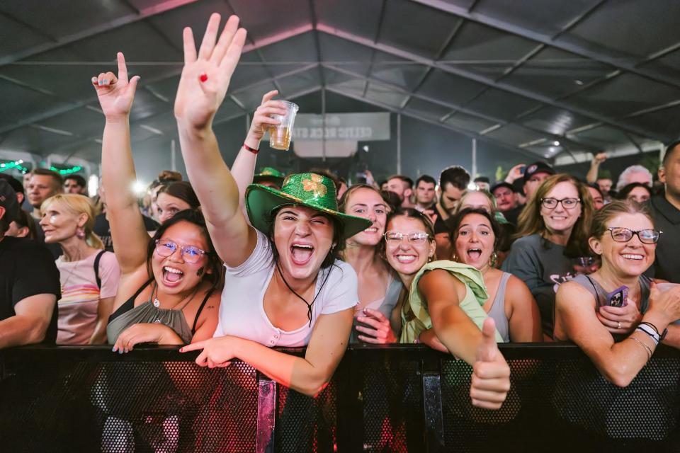 Revelers have a lively time at a past Dublin Irish Festival. This year's event is to be held Aug. 2-4 in Dublin's Coffman Park.