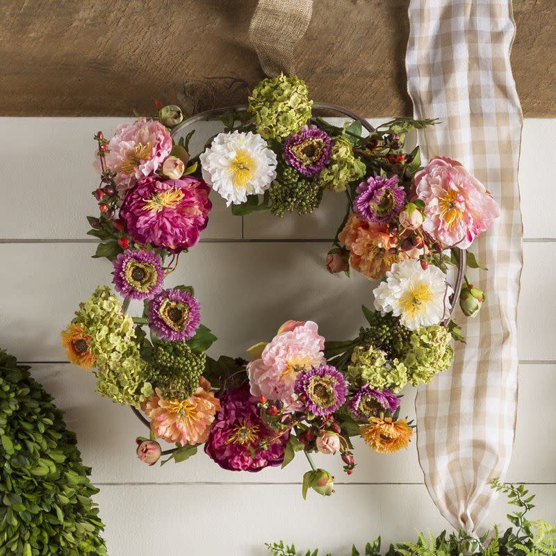 Multi-Color Peony Wreath