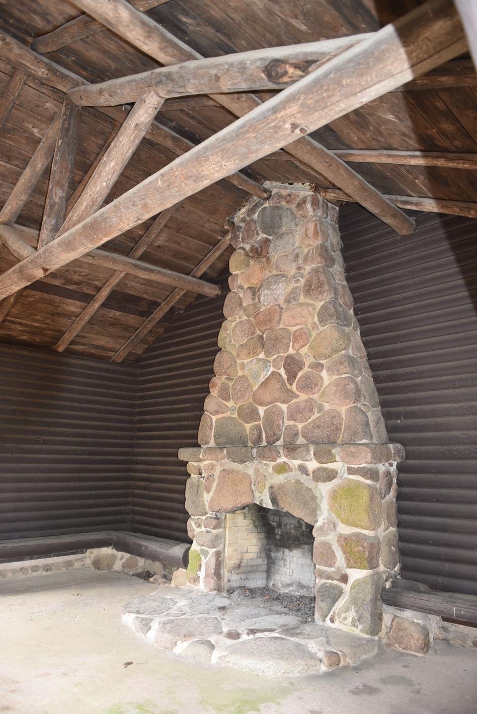 The picnic shelter at Green Lake Park was listed on the National Register of Historic Places in 1996. It was built in 1937 by members of the Civilian Conservation Corps using local materials. One of the CCC crew was a blacksmith, carpenter and mason named Clarence Way, and he built the fireplace and chimney.