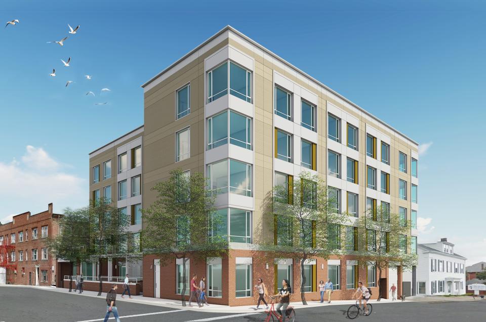 Here's a rendering of the 10@8th apartment building.