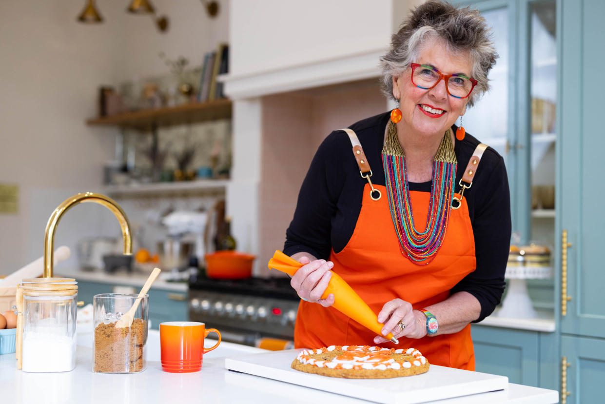 EDITORIAL USE ONLY Prue Leith bakes chocolate chip cookies for Avast's Accept All Cookies campaign, London. Issue date: Tuesday April 12, 2022.