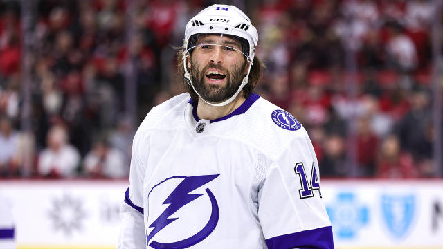 Pat Maroon meets his family after winning Stanley Cup