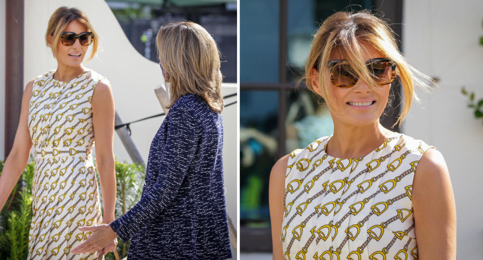Melania Trump not wearing a face mask while voting in Florida. 