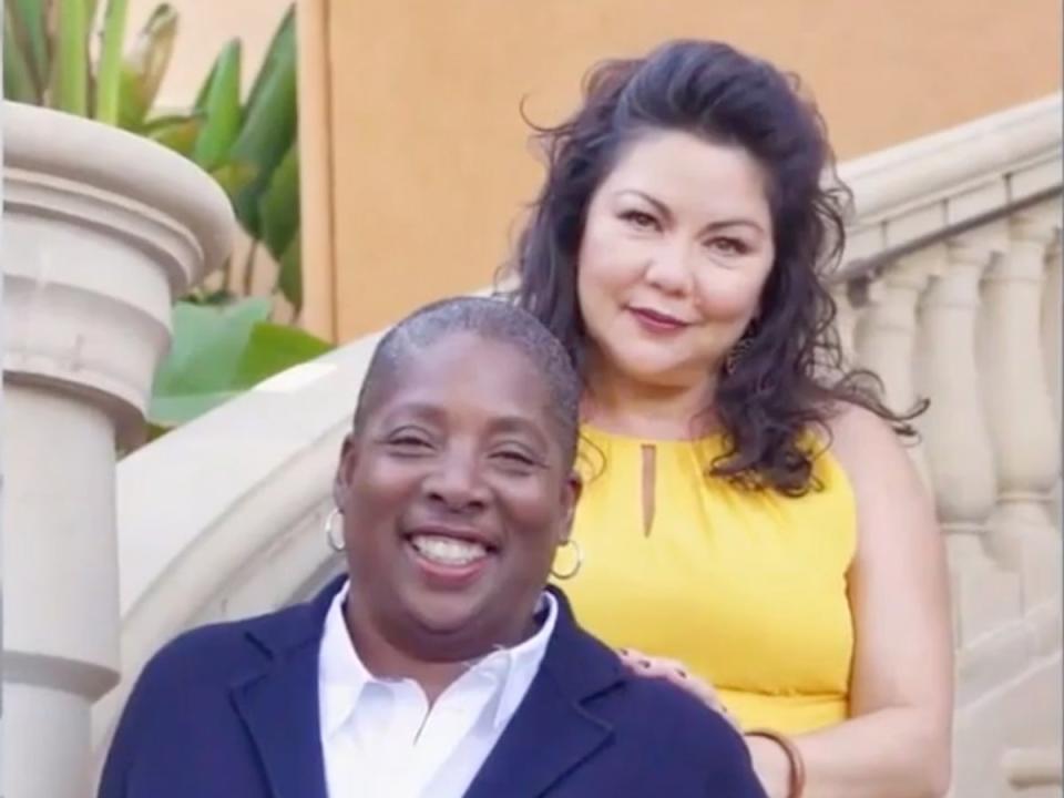 Former Barack Obama campaign workers Peggy Moore, left, and Hope Wood, right, pictured together. They were killed in a car accident (Congresswoman Barbara Lee)