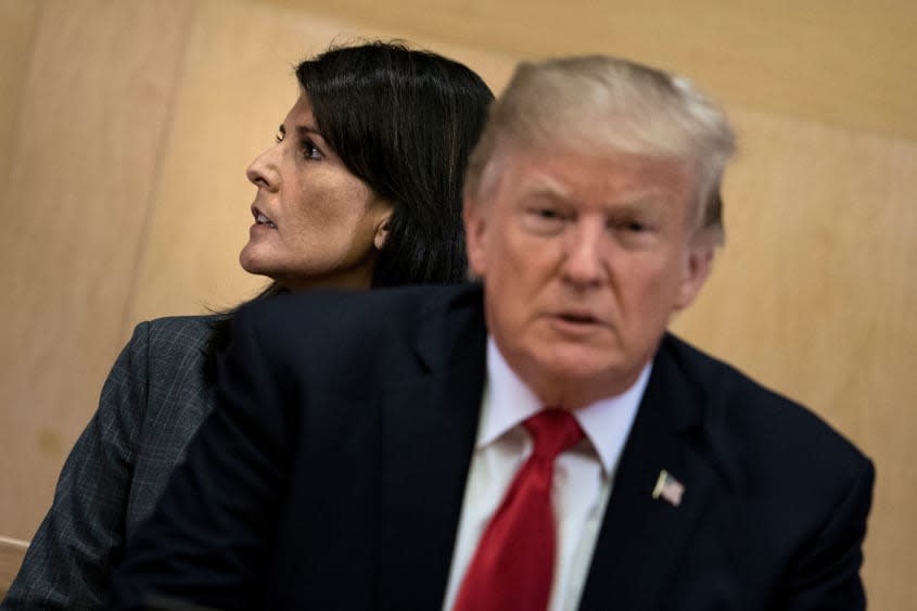 Nikki Haley and Donald Trump