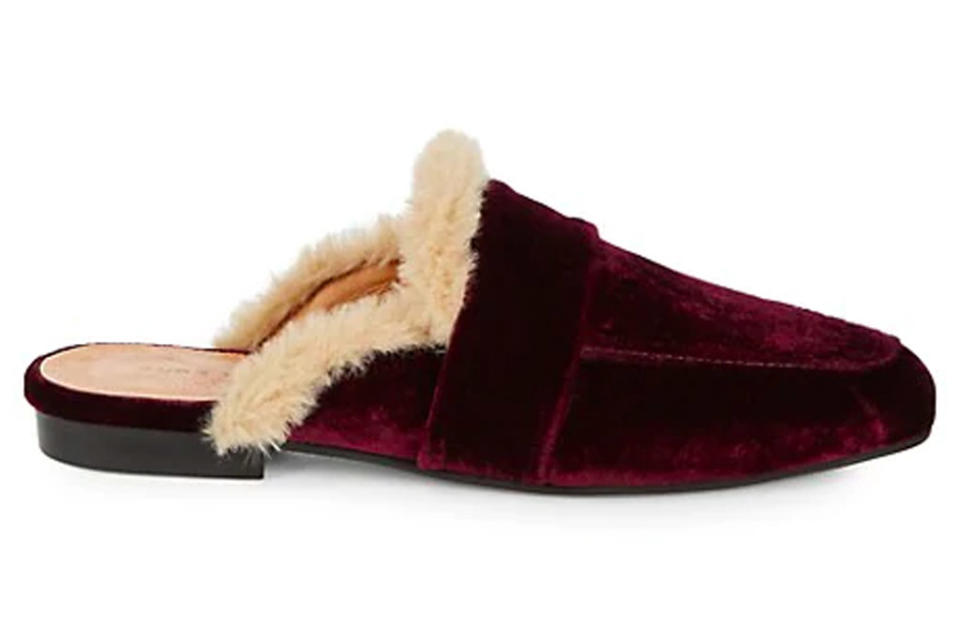 loafers, furry, saks