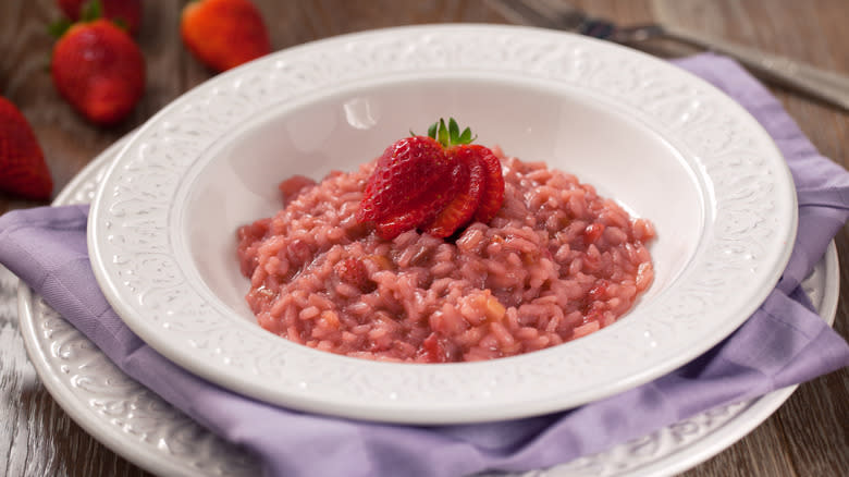 Strawberry risotto