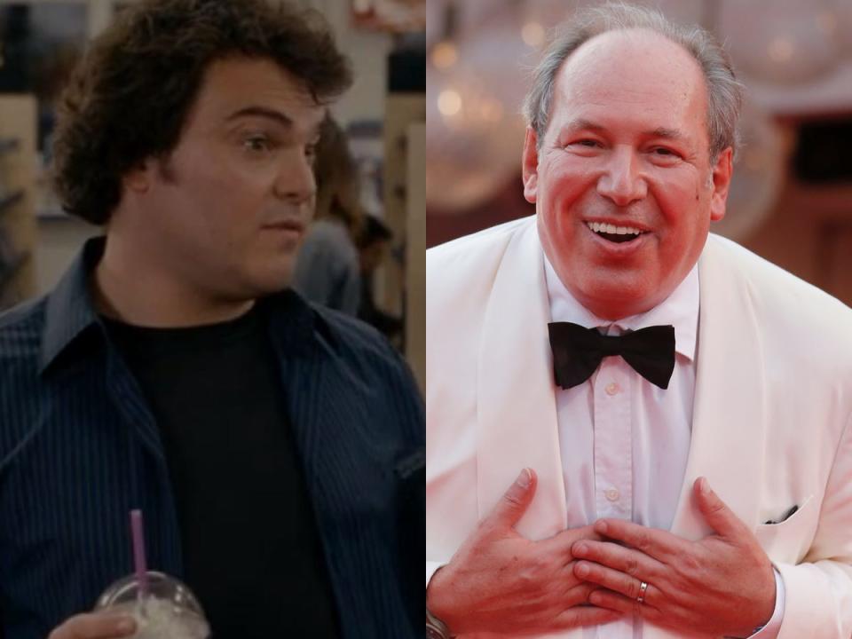 jack black in the holiday and hans zimmer on the red carpet for the venice film festival in 2022