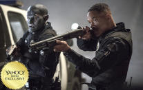 <p><a rel="nofollow" href="https://www.yahoo.com/movies/tagged/david-ayer" data-ylk="slk:David Ayer;elm:context_link;itc:0;sec:content-canvas" class="link ">David Ayer</a>‘s thriller stars <a rel="nofollow" href="https://www.yahoo.com/movies/tagged/will-smith" data-ylk="slk:Will Smith;elm:context_link;itc:0;sec:content-canvas" class="link ">Will Smith</a> as a cop who teams up with an Orc (<a rel="nofollow" href="https://www.yahoo.com/movies/tagged/joel-edgerton" data-ylk="slk:Joel Edgerton;elm:context_link;itc:0;sec:content-canvas" class="link ">Joel Edgerton</a>) in an alternative-reality version of L.A. where fantastical creatures dwell alongside humans. Think <em>Beverly Hills Cop</em> meets <a rel="nofollow" href="https://www.yahoo.com/movies/film/the-lord-of-the-rings" data-ylk="slk:The Lord of the Rings;elm:context_link;itc:0;sec:content-canvas" class="link "><em>The Lord of the Rings</em></a>. | <a rel="nofollow noopener" href="https://www.youtube.com/watch?v=6EZCBSsBxko" target="_blank" data-ylk="slk:Trailer;elm:context_link;itc:0;sec:content-canvas" class="link ">Trailer</a> (Netflix) </p>