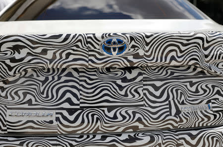 Brazilian vehicle equipped with the hybrid technology is displayed during a news conference in Sao Paulo, Brazil, April 17, 2019. REUTERS/Nacho Doce