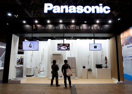 Visitors look at Panasonic Corp's luxury brand home appliances called J concept at CEATEC (Combined Exhibition of Advanced Technologies) JAPAN 2015 in Makuhari, Japan, October 6, 2015. REUTERS/Yuya Shino/File Photo