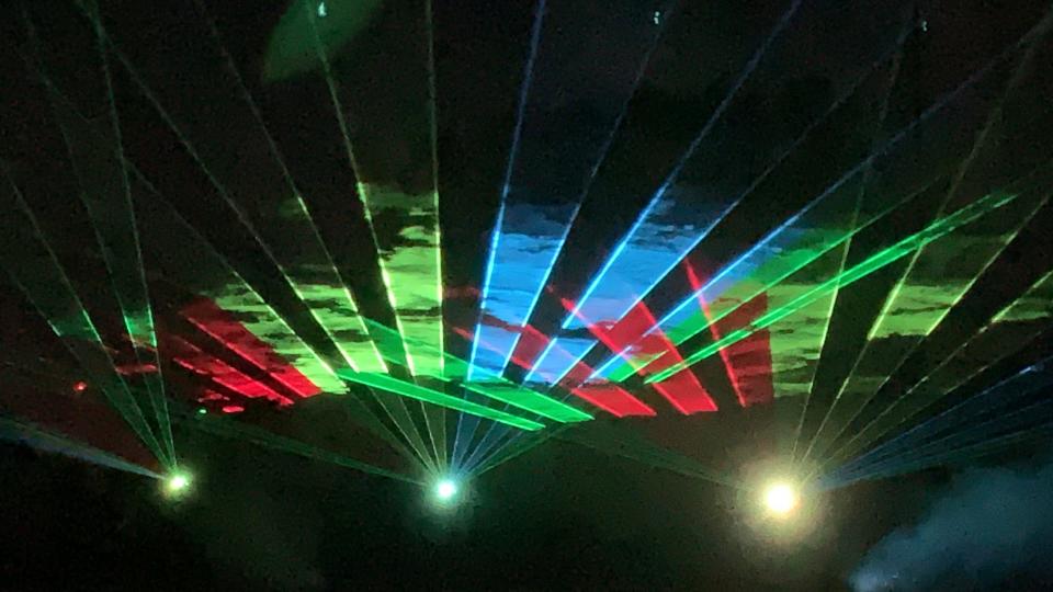 Santa's Holiday Laser Show will use 25 high-powered lasers producing 100s of laser beams at the Georgia Carolina Fairgrounds.