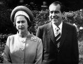 Richard Nixon visitó a la reina Isabel II en Londres apenas unos meses después de convertirse en presidente de Estados Unidos en 1969. (Foto: PA Images / Getty Images).