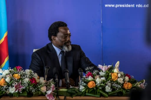 President of the Democratic Republic of Congo Joseph Kabila, pictured in January 2018, has received calls from the US, France and Britain to clearly state that he will step aside and allow for a peaceful transfer of power in December