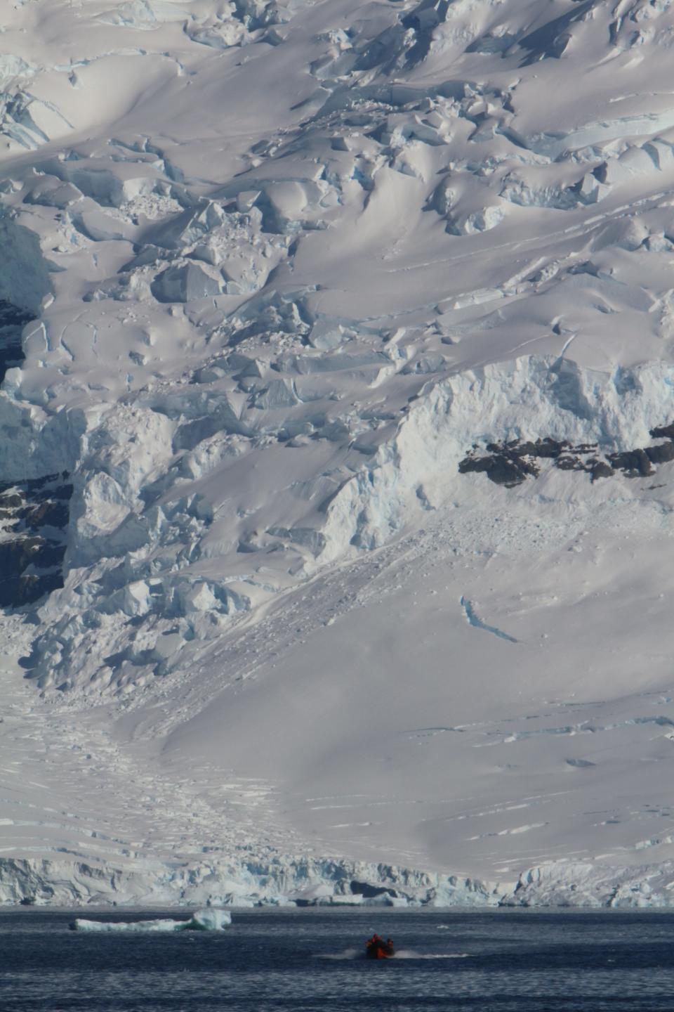 The Horton glacier along Ryder Bay in Antarctica.