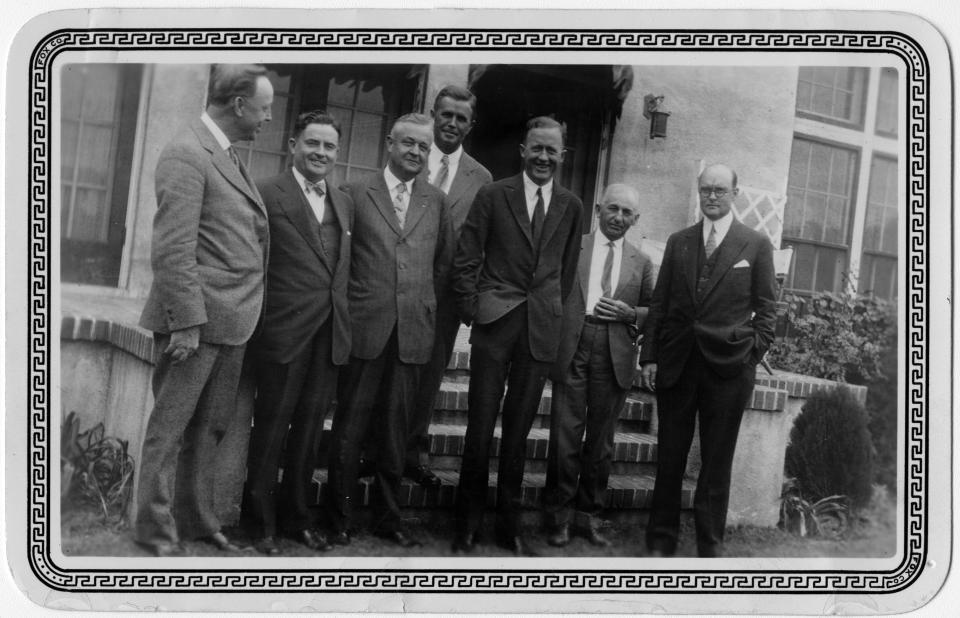 Professor Horn, President Jones, Bledsoe, and others. Location and date unknown.