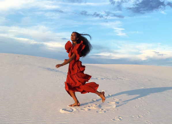 Solange Knowles at White Sands National Park.