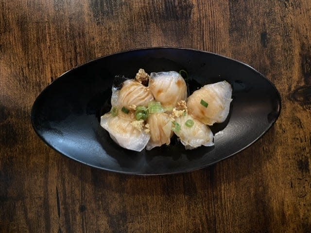 Shrimp dumplings in chili oil at Formosa Street Food and Bar in Oklahoma City.