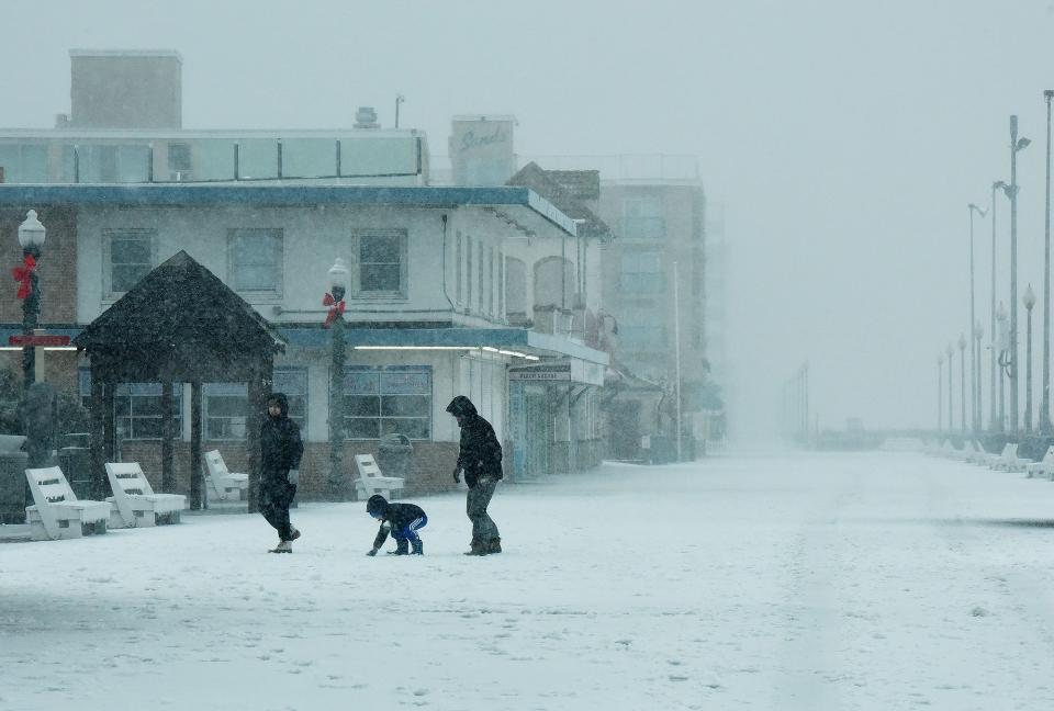 A winter storm moving through the area on Monday, January 23, 2022, dropped several inches of snow on Delaware's beach communities.