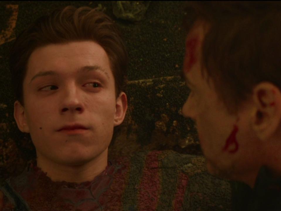 tom holland i dont wanna go infinity war