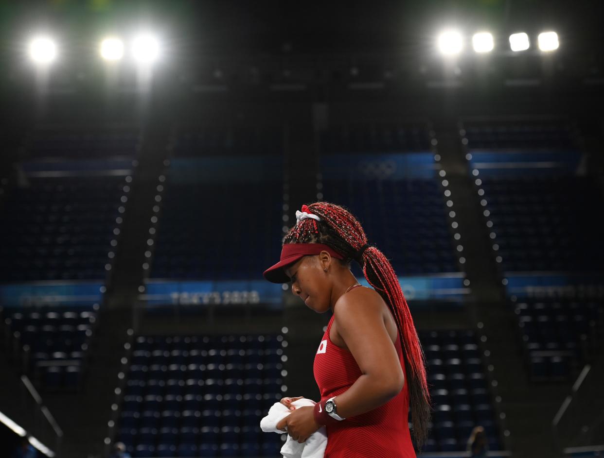 When Naomi Osaka chose her own well-being over supposed obligation to her sport, she was criticized for it. Sound familiar? (Photo by Dai Tianfang/Xinhua via Getty Images)