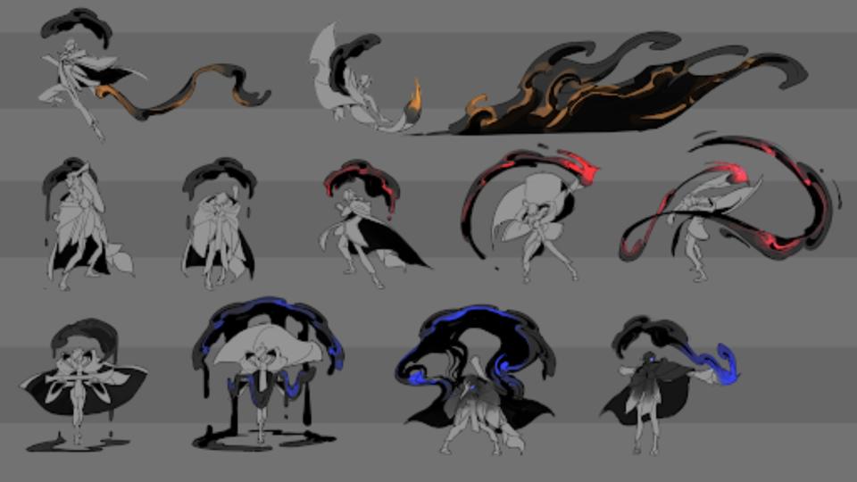 Concept art for Hwei's movements. (Photo: Riot Games)