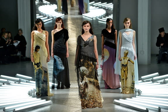 Rodarte's collection featured five "Star Wars" inspired dresses at New York Fashion week in 2014. Image uploaded Feb. 12, 2014.